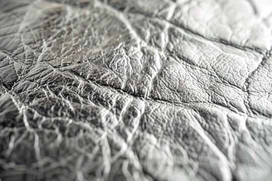 close up shot of silver leather texture background