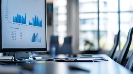 Real photo of a professional business meeting room