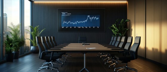 Real photo of a professional business meeting room