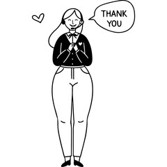 Thank You Customer Service Illustration.