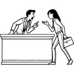 Businessman Arguing With Woman.