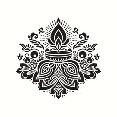 Fototapeta premium Charming Mandela Silhouette Vector Artwork