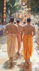 Dhoti Traditional Ceremony Hinduism Religion Spiritual Symbol