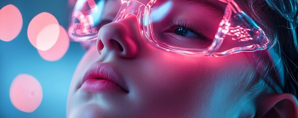 AIpowered costume with holographic effects, techenhanced Halloween, digital masquerade