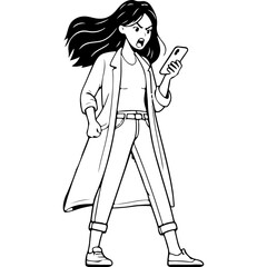 Angry Woman With Phone.