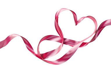 Naklejka premium Breast Cancer Awareness Banner with a Ribbon Form Isolated on Transparent Background PNG.