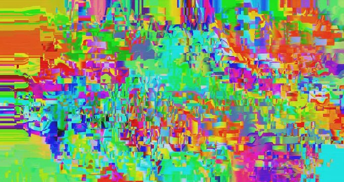 Abstract Digital Animation Pixel Noise Glitch Error Video Damage