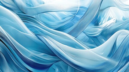 Obraz premium Modern 3D abstract design with flowing, lines and glass texture 