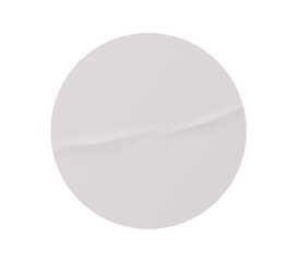 Blank Glued Paper Round Sticker for Mockup