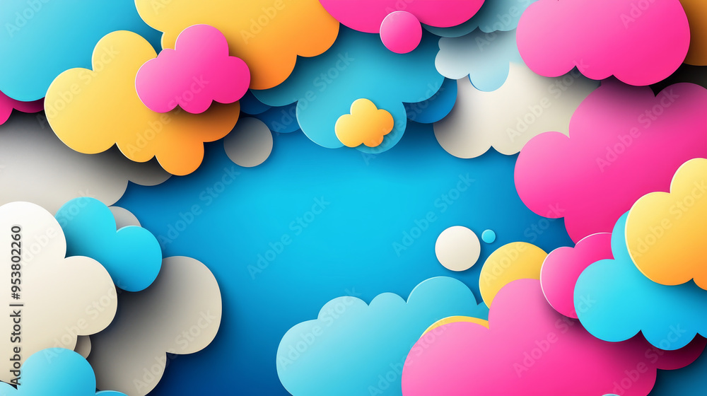 Poster a colorful background with many different colored circles