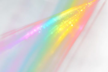Light lens prism effect on transparent background. Holographic reflection,Blurred rainbow refraction overlay effect Light leak transparent background