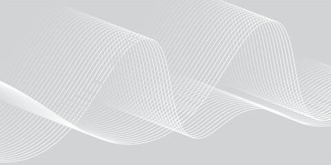 Fototapeta premium Wavy business curve lines on transparent background. Abstract ocean wave line background. Wave swirl, frequency sound wave, twisted curve lines with blend effect.
