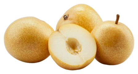 New Asian pear isolated on transparent background