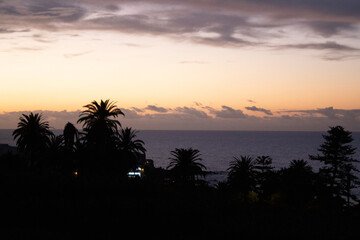 Sunset over the beach