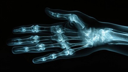 Naklejka premium X-Ray human hand picture.