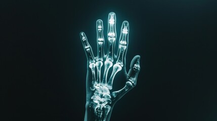 Naklejka premium X-Ray human hand picture.