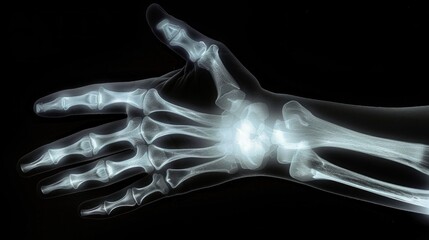 Naklejka premium X-Ray human hand picture.