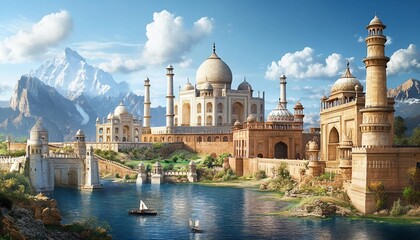 Epic Fusion of World Wonders: Iconic Monuments United