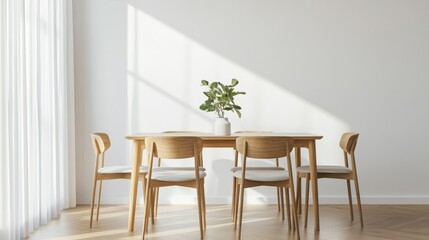Fototapeta premium A clean and simple dining area