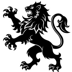 heraldic lion vector illustration