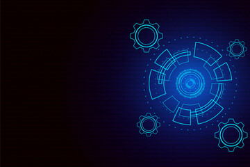 Sci fi futuristic user interface, HUD, Technology abstract background , Vector illustration.	
