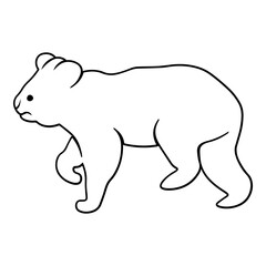 Koala Side View Outline