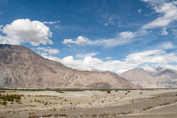 Beautiful landscape view of Nubea Valley leh Ladakh India