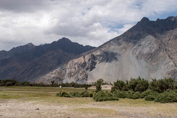 Beautiful landscape view of Nubea Valley leh Ladakh India