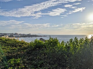Overview of the ocean in Biarritz, France - August 2024