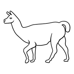 Llama Side View Outline