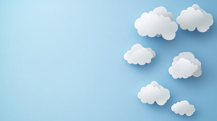 A blue sky with a few clouds