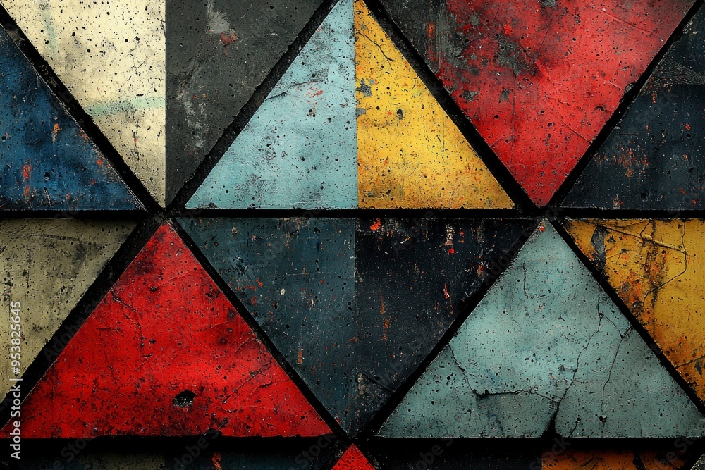 Poster Abstract Triangular Pattern on a Weathered Surface