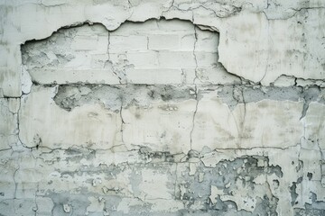 Obraz premium Texture of old white concrete wall for background
