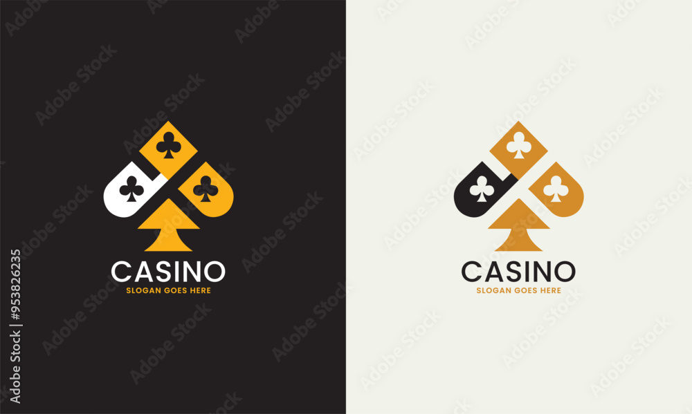 Wall mural casino logo concept casino design symbol concept icon winner play win club success template