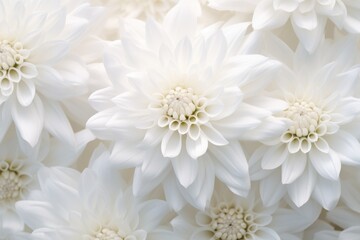Fototapeta premium White flowers background. Macro of white petals texture. Soft dreamy image
