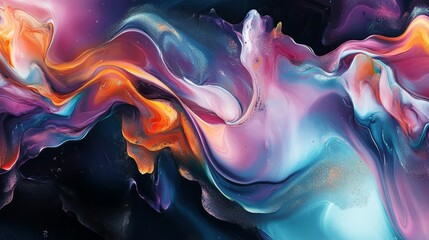 Obraz premium Dreamscape Abstractions: Fluid Shapes and Surreal Colors in Art 1