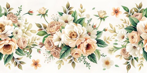 Fototapeta premium Flower soft background in pastel tone for valentine or wedding cards. Vintage spring flower background. Flower design template.