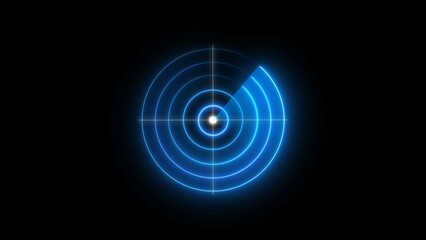 Technology Scanning Military Target Radar Screen Illustration Background.