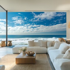 Ocean-inspired decor featuring stunning views of the ocean or coastal scenery 16:9