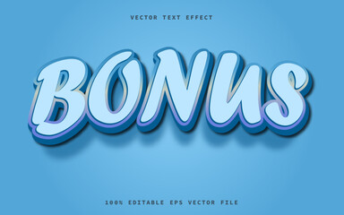 Bonus bold text effect editable modern lettering typography font style