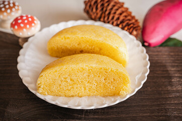 和栗の蒸しケーキ