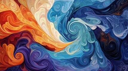 Windswept Abstraction: Art Capturing the Swirling Patterns of Nature