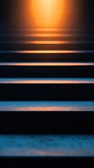 Abstract modern staircase image with dramatic lighting showcasing a futuristic design and gradient colors, perfect for creative backgrounds.
