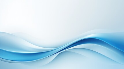 Fototapeta premium A smooth, flowing abstract design featuring blue waves on a light background, ideal for backgrounds or graphic projects.