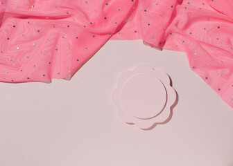 Pastel pink romantic feminine background arrangement