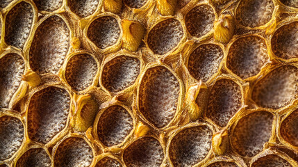 Macro view of sunflower seed 