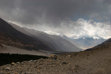 Beautiful landscape view of Nubra Valley leh Ladakh India
