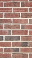 Vertical Red Brick Wall Background