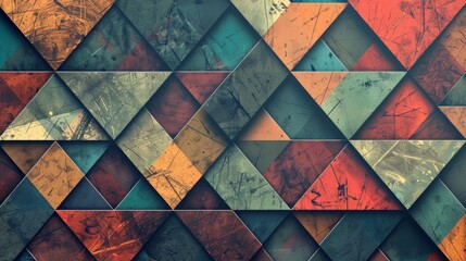 Geometric origami patterns with paper texture. Abstract banner. Generative AI	