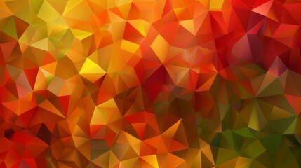 Geometric representation of fall, angular shapes in autumn colors. Abstract banner. Generative AI